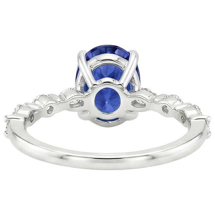 naturel round diamant 4carats bague vue de dessus