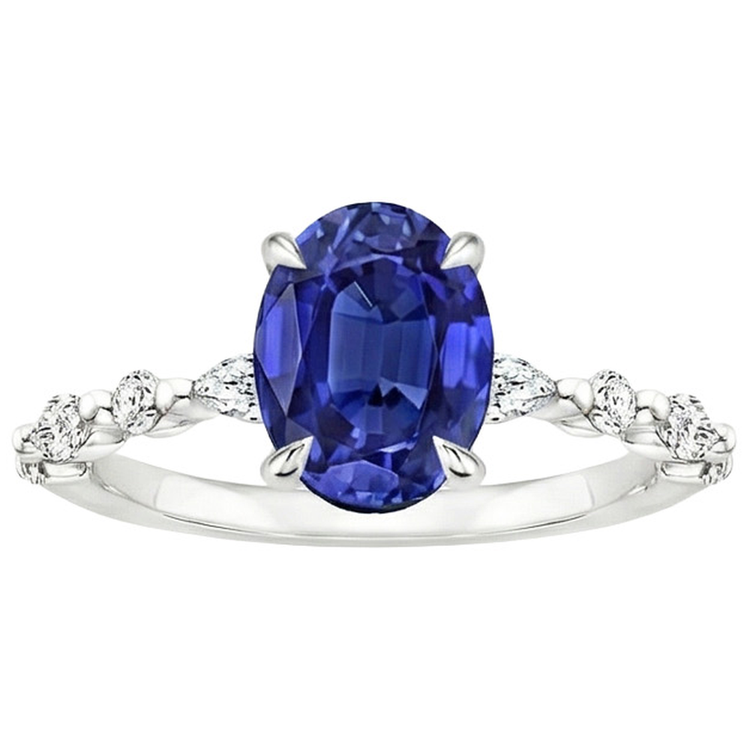 naturel round diamant 4carats bague vue de profil