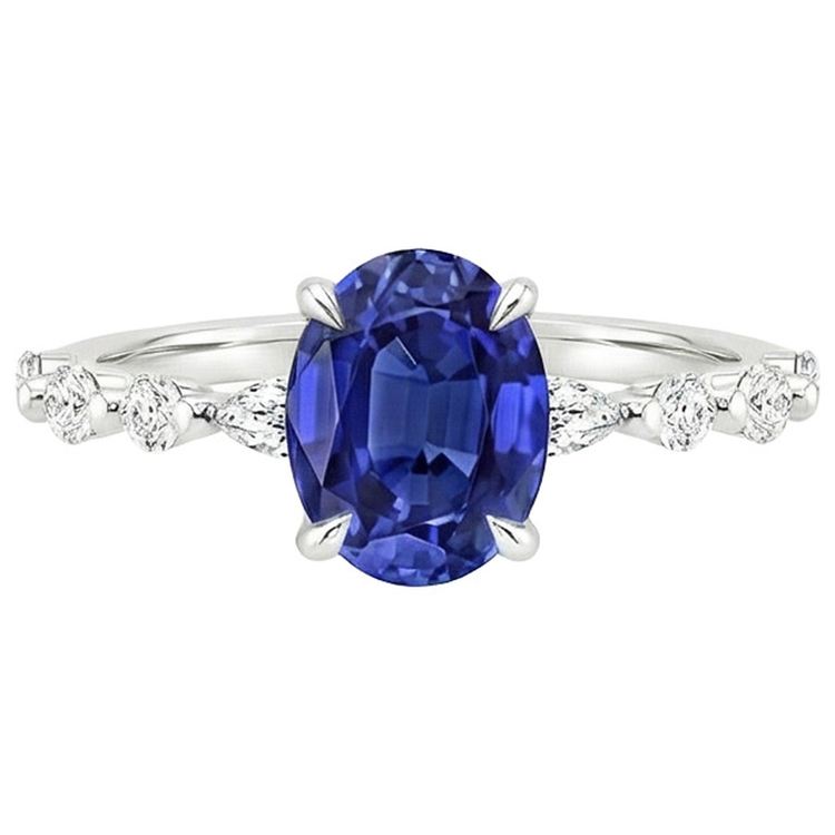 naturel round diamant 4carats bague sur blanc