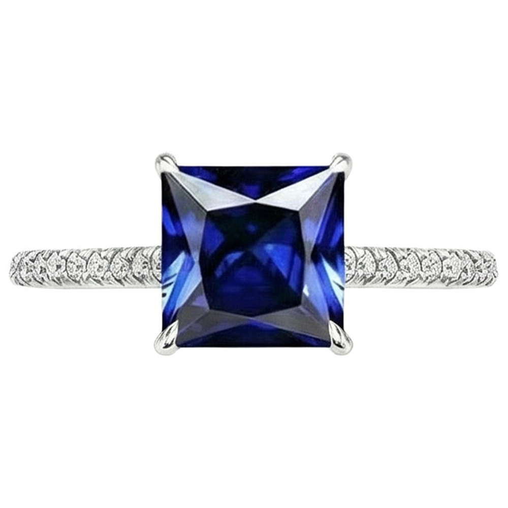 naturel diamant 6carats bague sur blanc