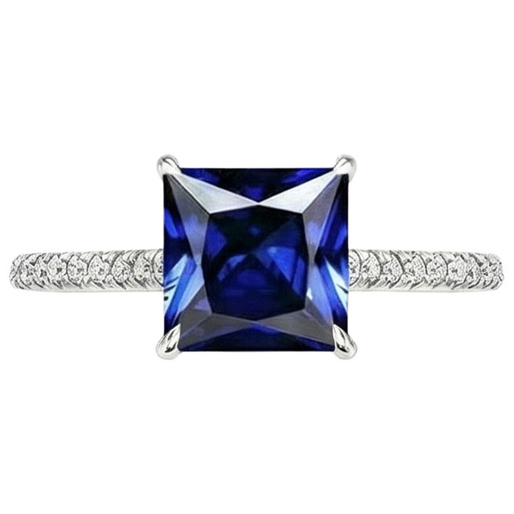 naturel diamant 6carats bague sur blanc