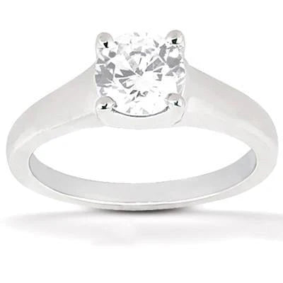 Bague Solitaire Réel Diamant 1.25 Carat Or Blanc