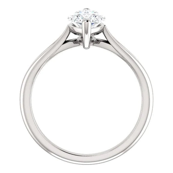 Bague Solitaire Réel Diamant 2.50 Carats Or Blanc 14K