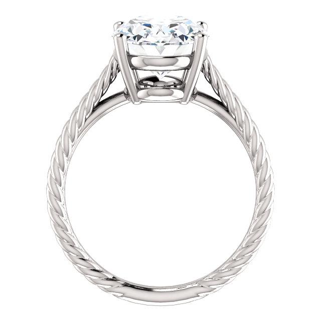 Bague Solitaire Réel Diamant 4 Carats Corde Style Tige Femme Bijoux