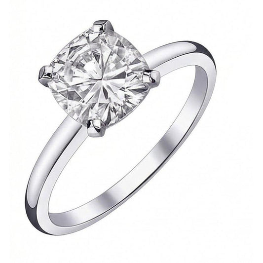 naturel cushion diamant 2.01carats bague angle de côté