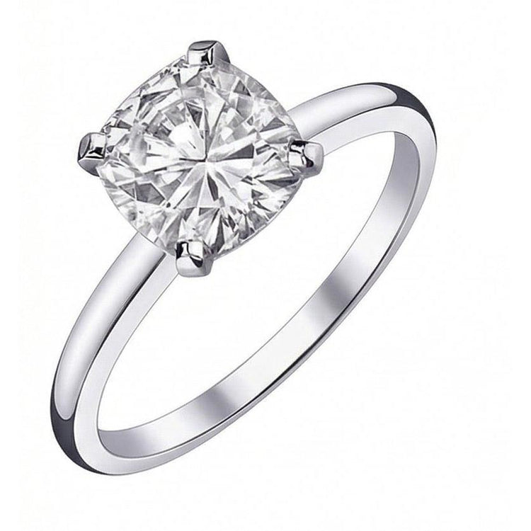 naturel cushion diamant 2.01carats bague angle de côté