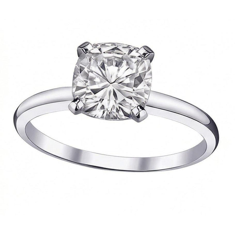 naturel cushion diamant 2.01carats bague détail rapproché