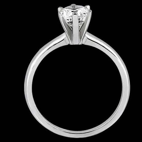 Bague Solitaire Réel Diamant Ovale 1 Carat