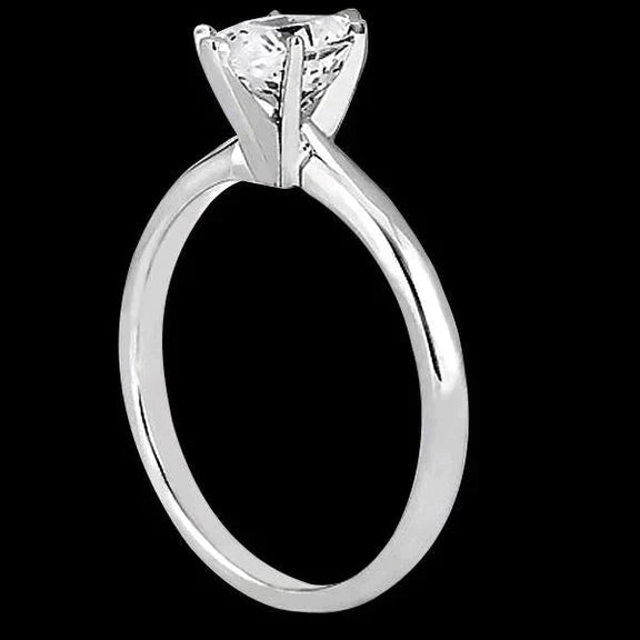 Bague Solitaire Réel Diamant Ovale 1 Carat