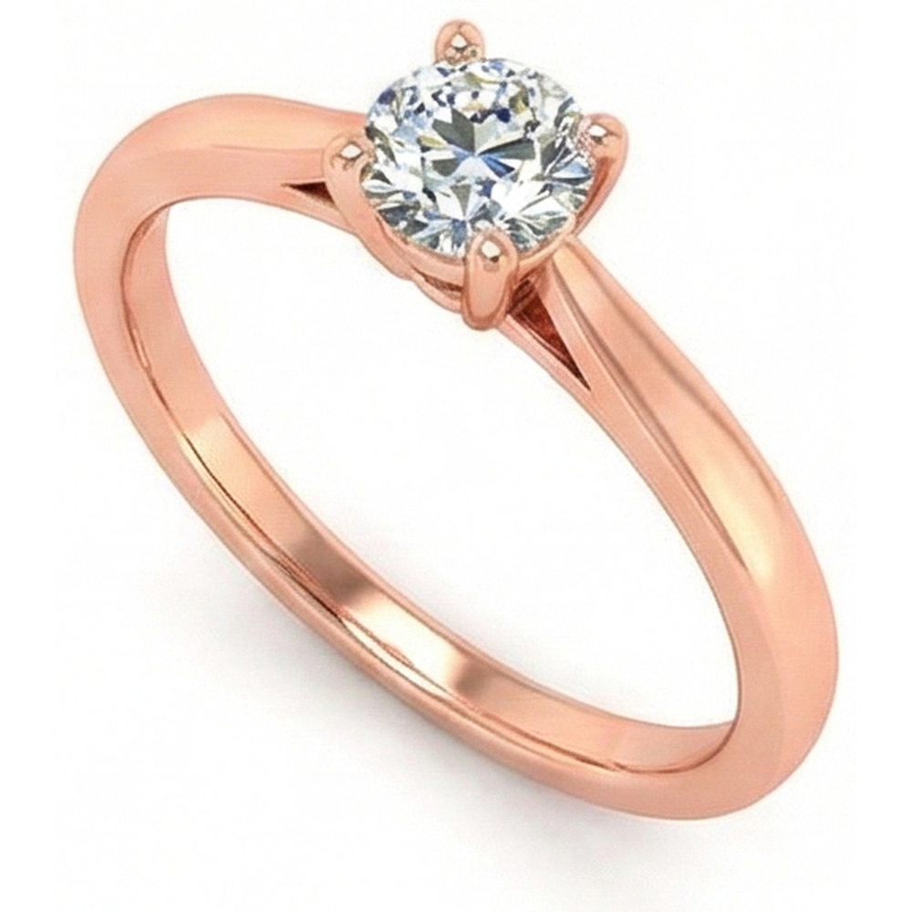 naturel round diamant 0.75carats bague détail rapproché