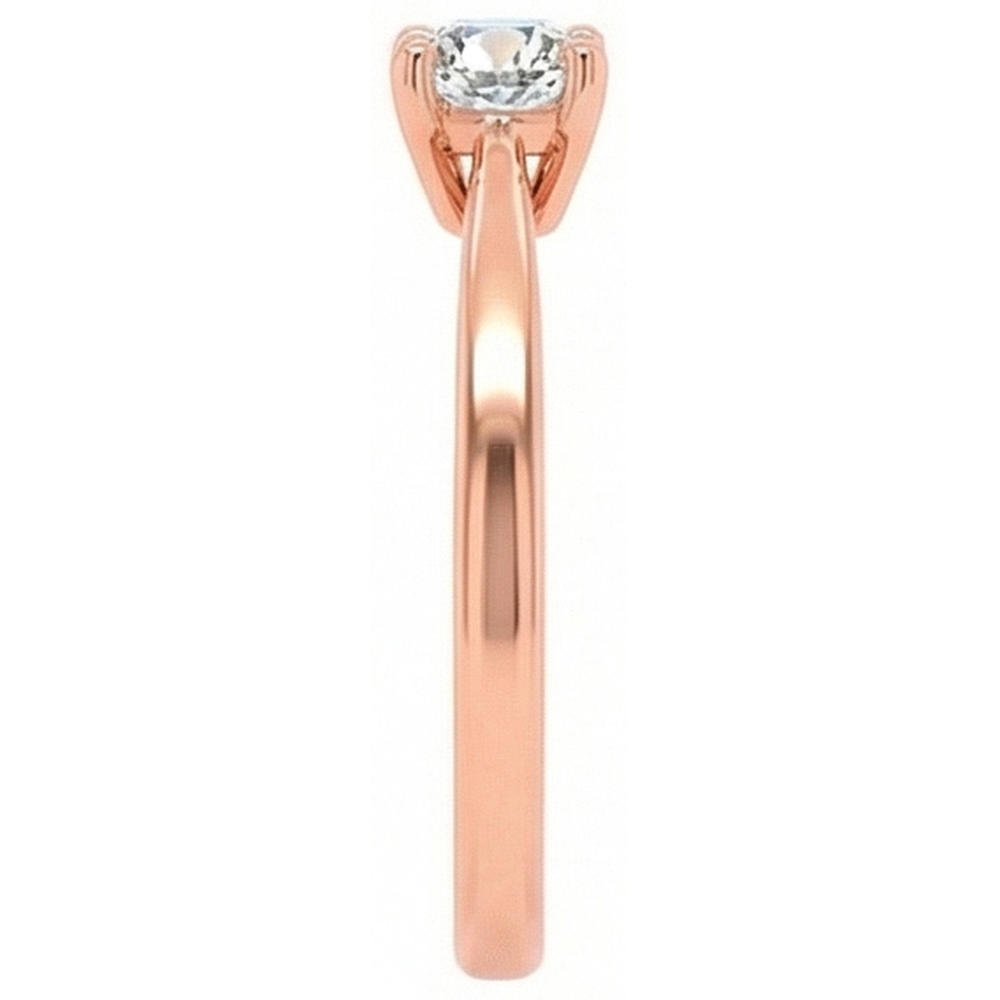 naturel round diamant 0.75carats bague vue de dessus