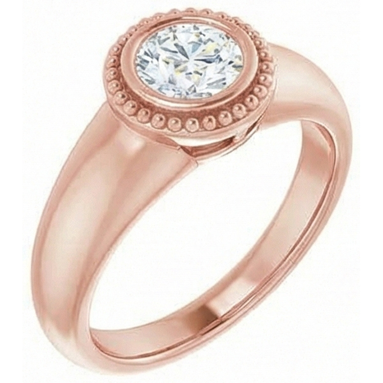 naturel round diamant 2carats bague angle de côté