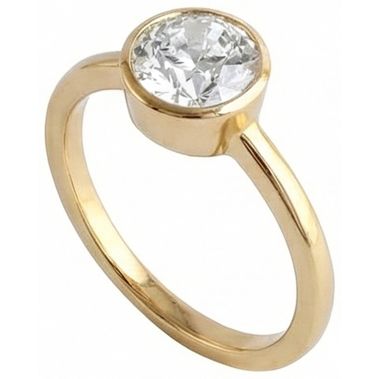 naturel round diamant 1.50carats bague détail rapproché