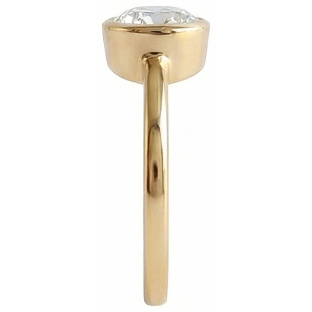 naturel round diamant 1.50carats bague vue de profil