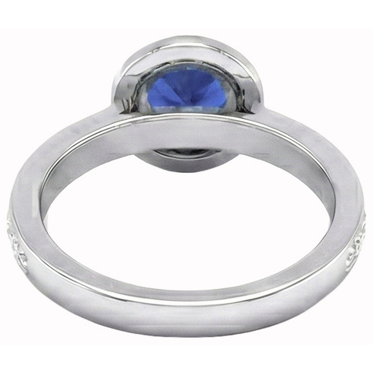 naturel round diamant 2.40carats bague vue de profil