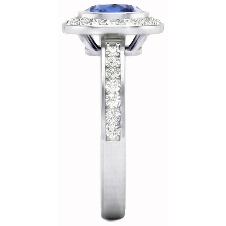naturel round diamant 2.40carats bague vue de dessus