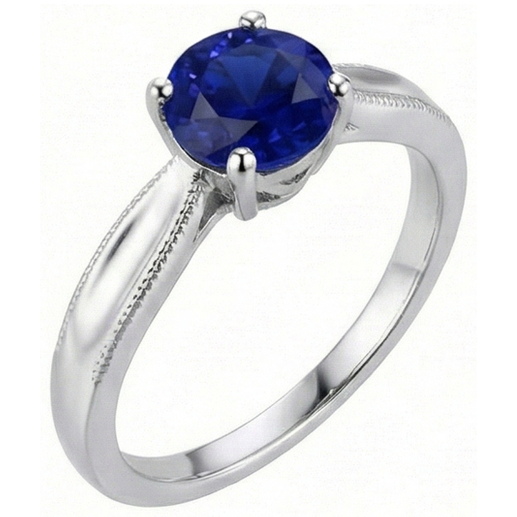 naturel round diamant 1carats bague angle de côté