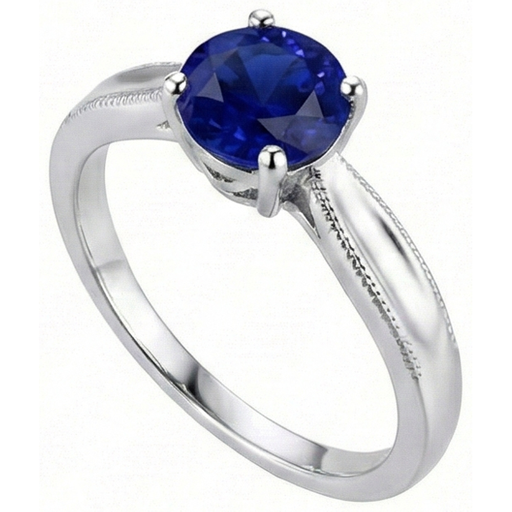 naturel round diamant 1carats bague détail rapproché