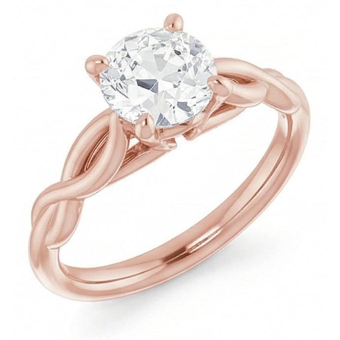 naturel round diamant 2carats bague détail rapproché
