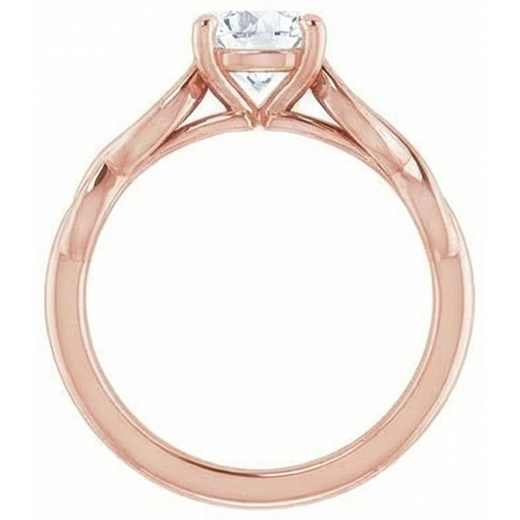 Bague Solitaire Ronde Réel Diamant Taille Ancienne Sertie De Griffes 2 Carats Style Infini