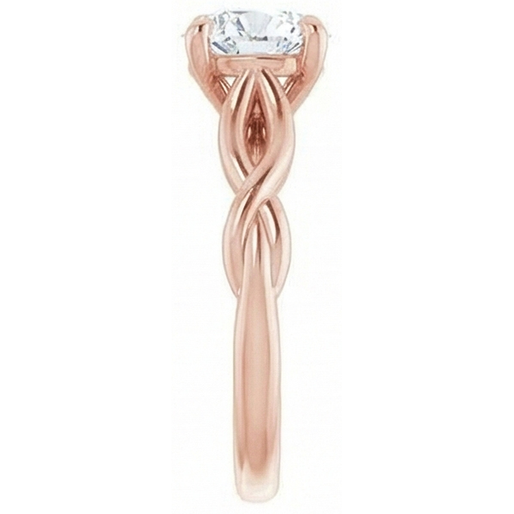 Bague Solitaire Ronde Réel Diamant Taille Ancienne Sertie De Griffes 2 Carats Style Infini