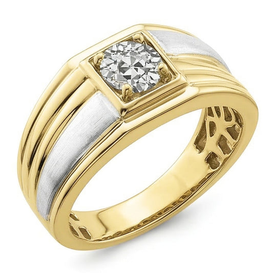 naturel round diamant 1carats bague angle de côté