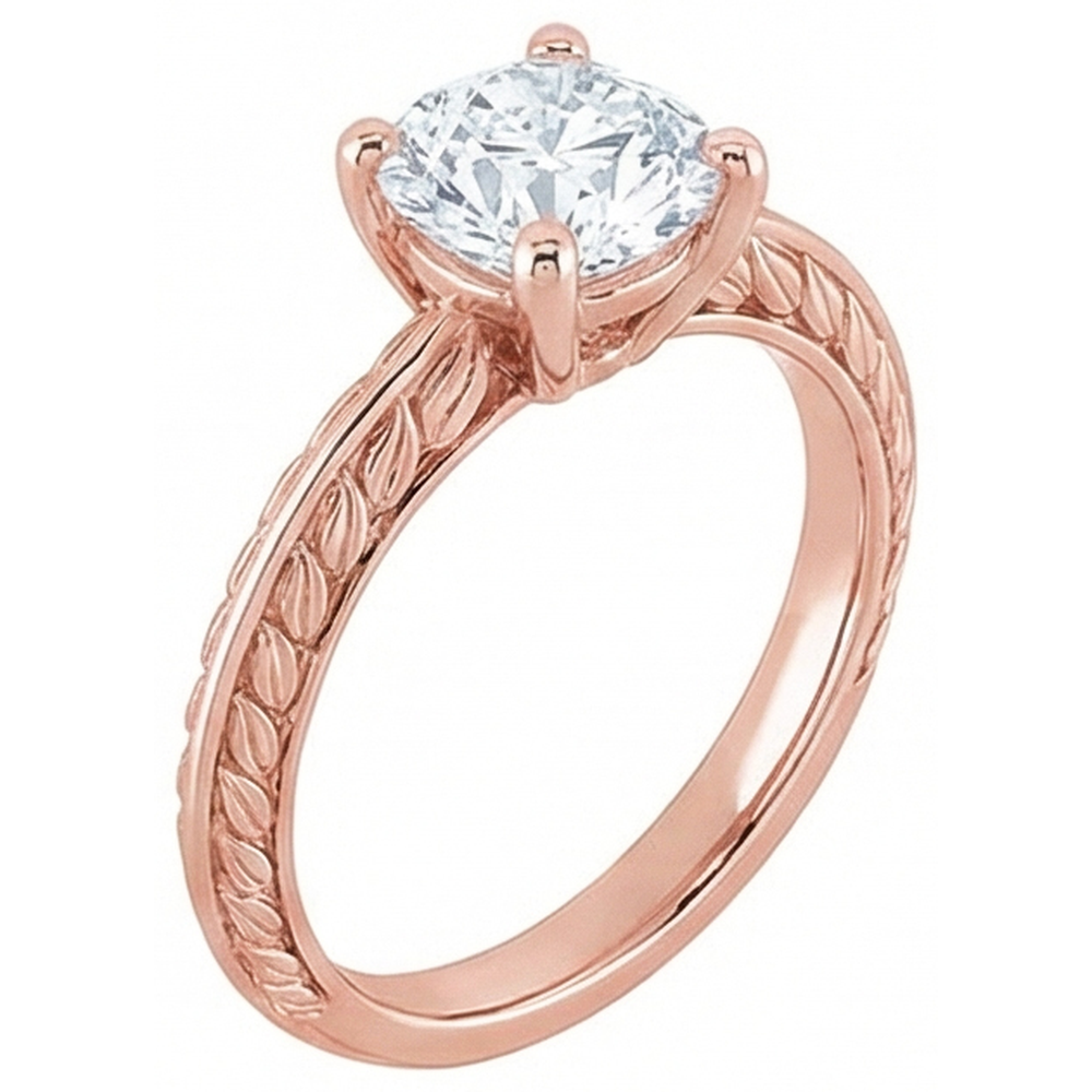 naturel round diamant 3carats bague angle de côté