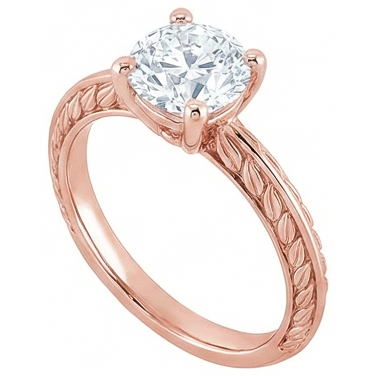 naturel round diamant 3carats bague détail rapproché
