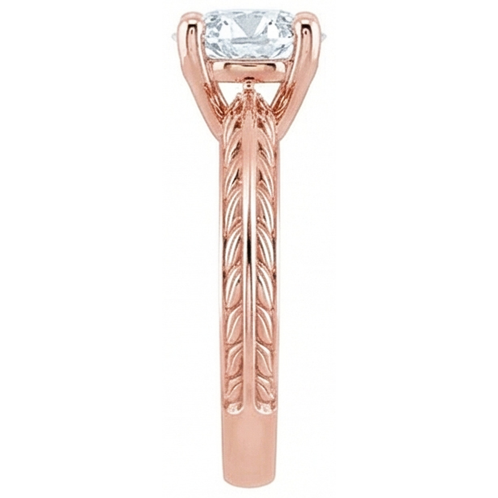 naturel round diamant 3carats bague vue de dessus