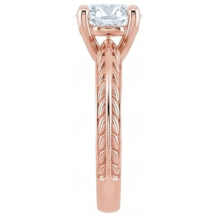 naturel round diamant 3carats bague vue de dessus