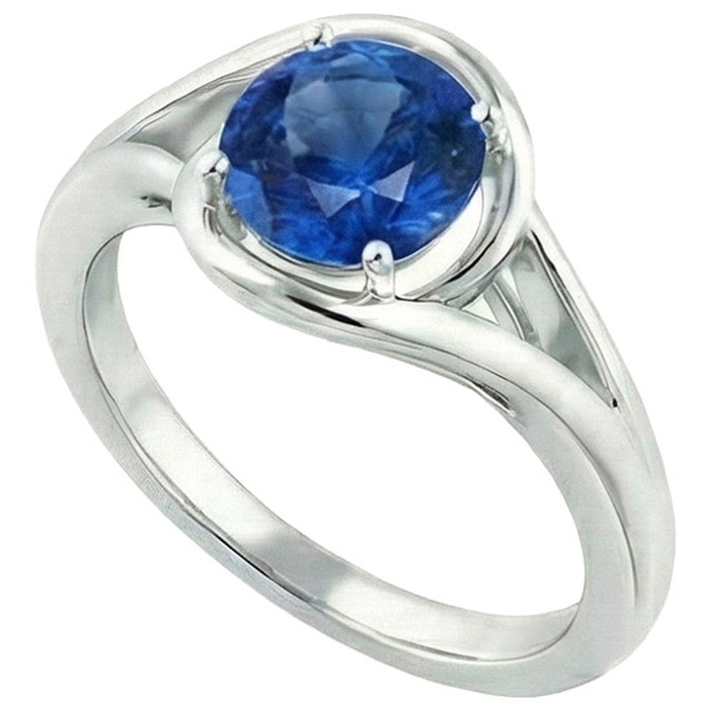 naturel round diamant 2carats bague vue de dessus