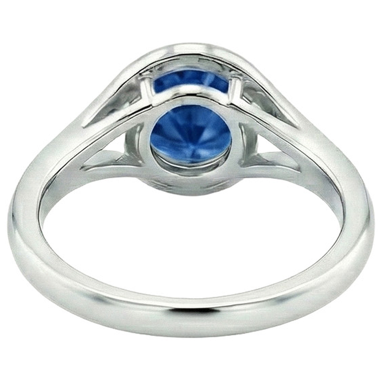 naturel round diamant 2carats bague sur blanc