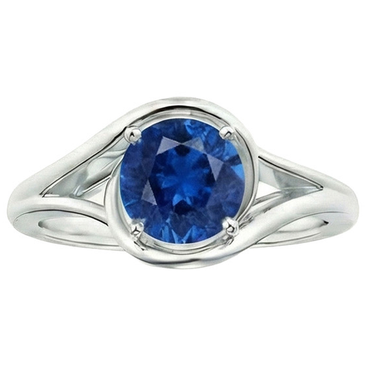 naturel round diamant 2carats bague angle de côté