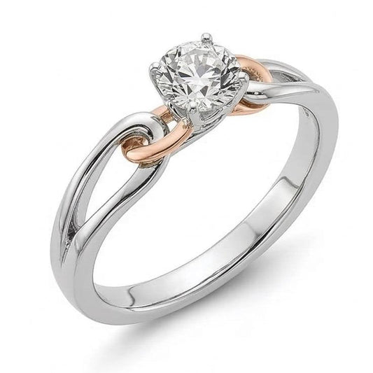 naturel round diamant 1carats bague angle de côté