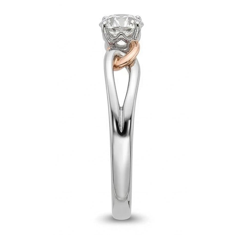 naturel round diamant 1carats bague détail rapproché