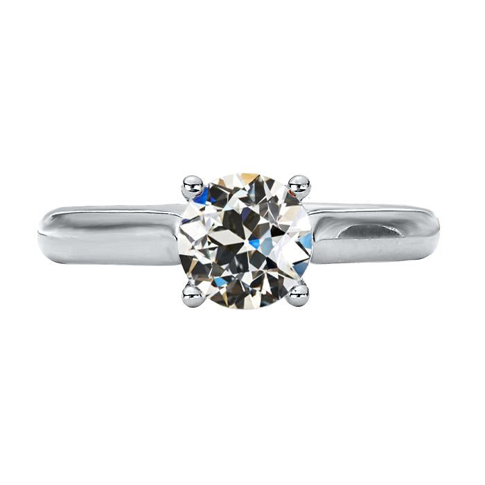 Bague Solitaire Ronde ancienne mine Cut Naturel Diamant Sertie Griffe 2 Carats
