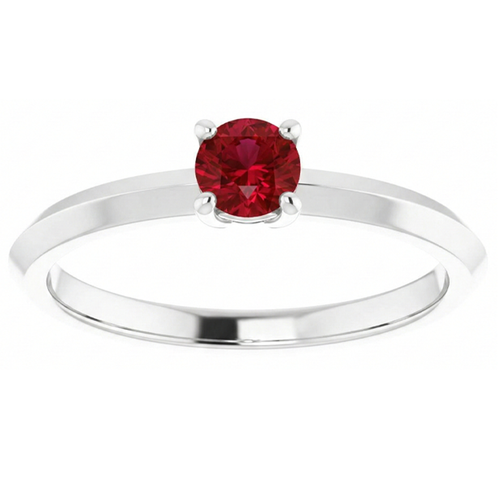 Bague Solitaire Rubis 1.25 Carats 4 Griffes Sertissage Bijoux Neuf