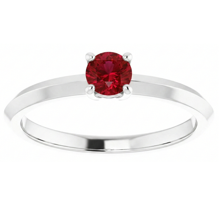 Bague Solitaire Rubis 1.25 Carats 4 Griffes Sertissage Bijoux Neuf