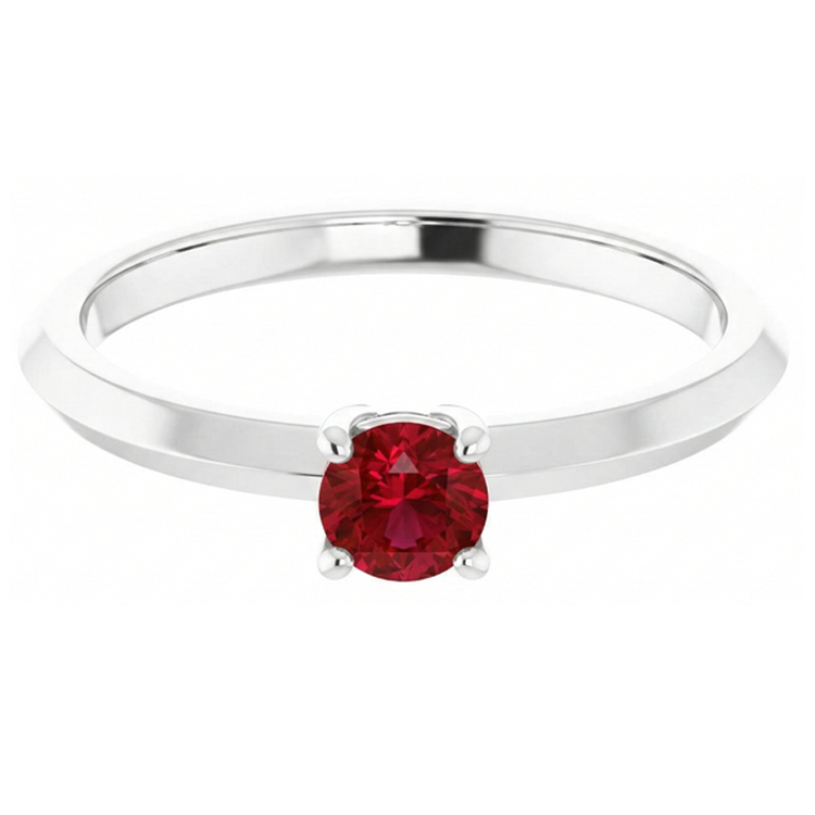 Bague Solitaire Rubis 1.25 Carats 4 Griffes Sertissage Bijoux Neuf