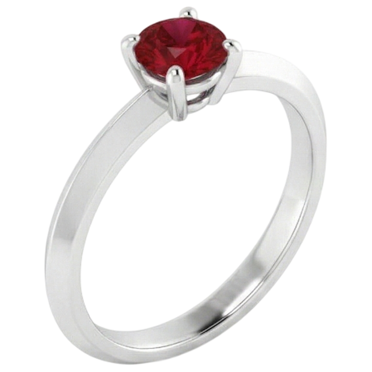 Bague Solitaire Rubis 1.25 Carats 4 Griffes Sertissage Bijoux Neuf