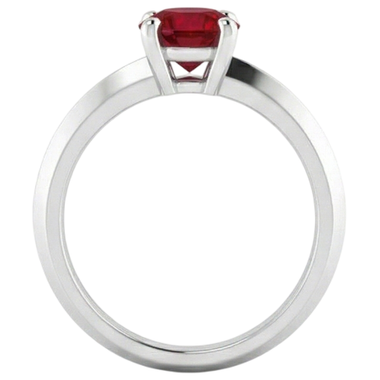 Bague Solitaire Rubis 1.25 Carats 4 Griffes Sertissage Bijoux Neuf
