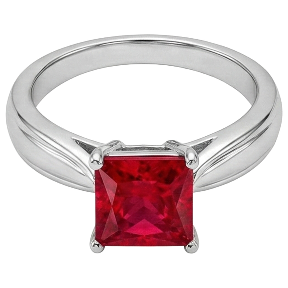 naturel princess rubis 1carats bague détail rapproché