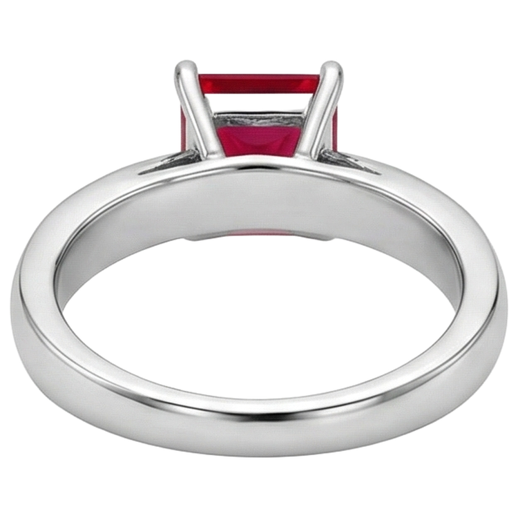 naturel princess rubis 1carats bague sur blanc