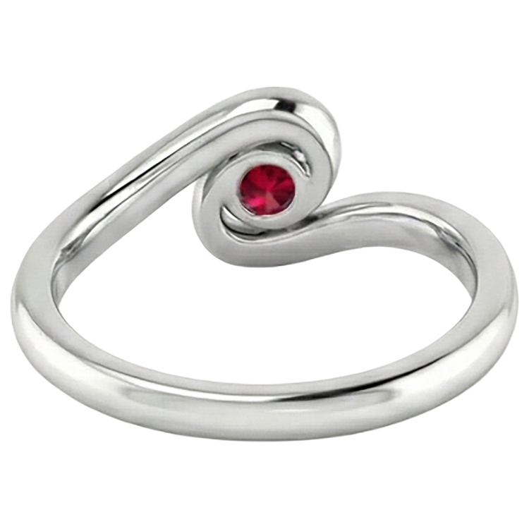 Bague Solitaire Rubis Birman 1.50 Carats Style Twisted Bijoux Neuf