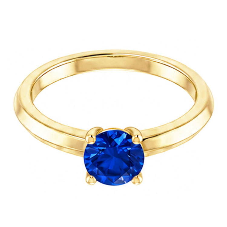 Bague Solitaire Saphir Bleu 1.25 Carats Or Jaune 14K Bijoux