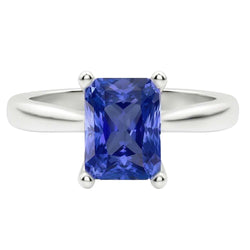 Bague Solitaire Saphir Bleu 2 Carats