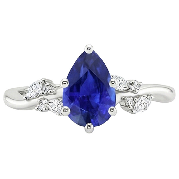naturel marquise diamant 3.50carats bague vue de dessus