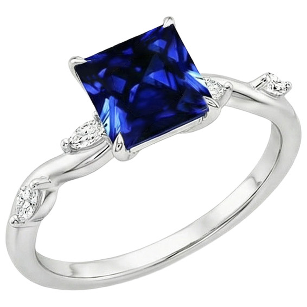 naturel marquise diamant 5.50carats bague angle de côté