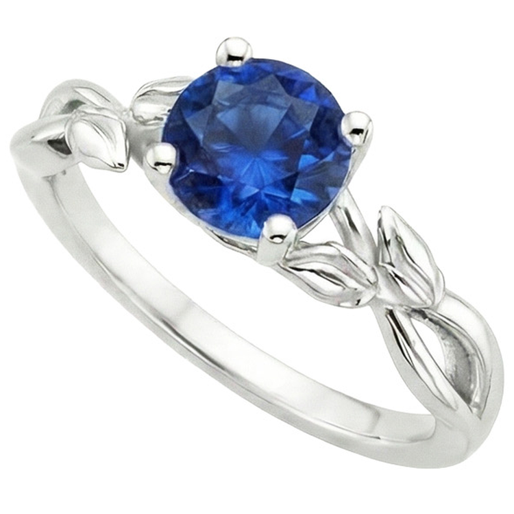 naturel round diamant 2carats bague angle de côté