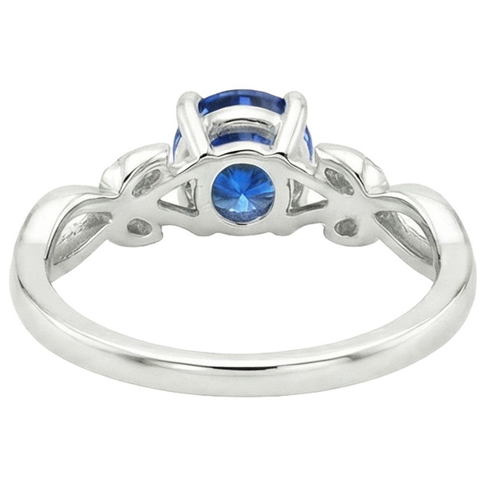 naturel round diamant 2carats bague sur blanc